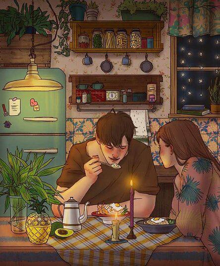 Корейский художник рисует любовь так, что вы буквально сможете её почувствовать